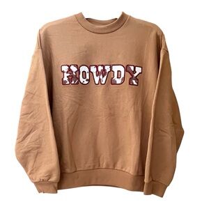 Special Thanks Women's 'Howdy' Crew Neck Sweater, XXS